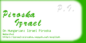 piroska izrael business card